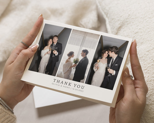 Personalised Wedding Thank You Cards, Photo Wedding Thank You Card, Folded Wedding Thank You Cards, Thank You Card for Wedding