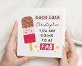 Good Luck Card, Personalised Good Luck Card, Good Luck Card for Him, Good Luck Card for Her, Cute Ice Lolly Card