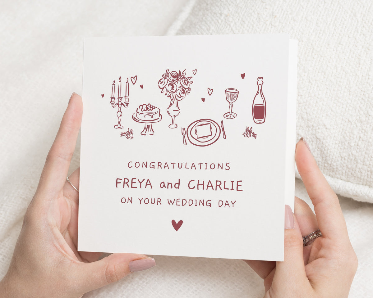 Wedding Card, Personalised Wedding Card, Congratulations Wedding Card, On Your Wedding Day Card, Wedding Card for Couple, Marriage Card