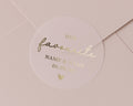 Personalised Her Favourite Sticker, Gold Foil Envelope Seal, Custom Wedding Sticker, Name Sticker, Wedding Envelope Sticker