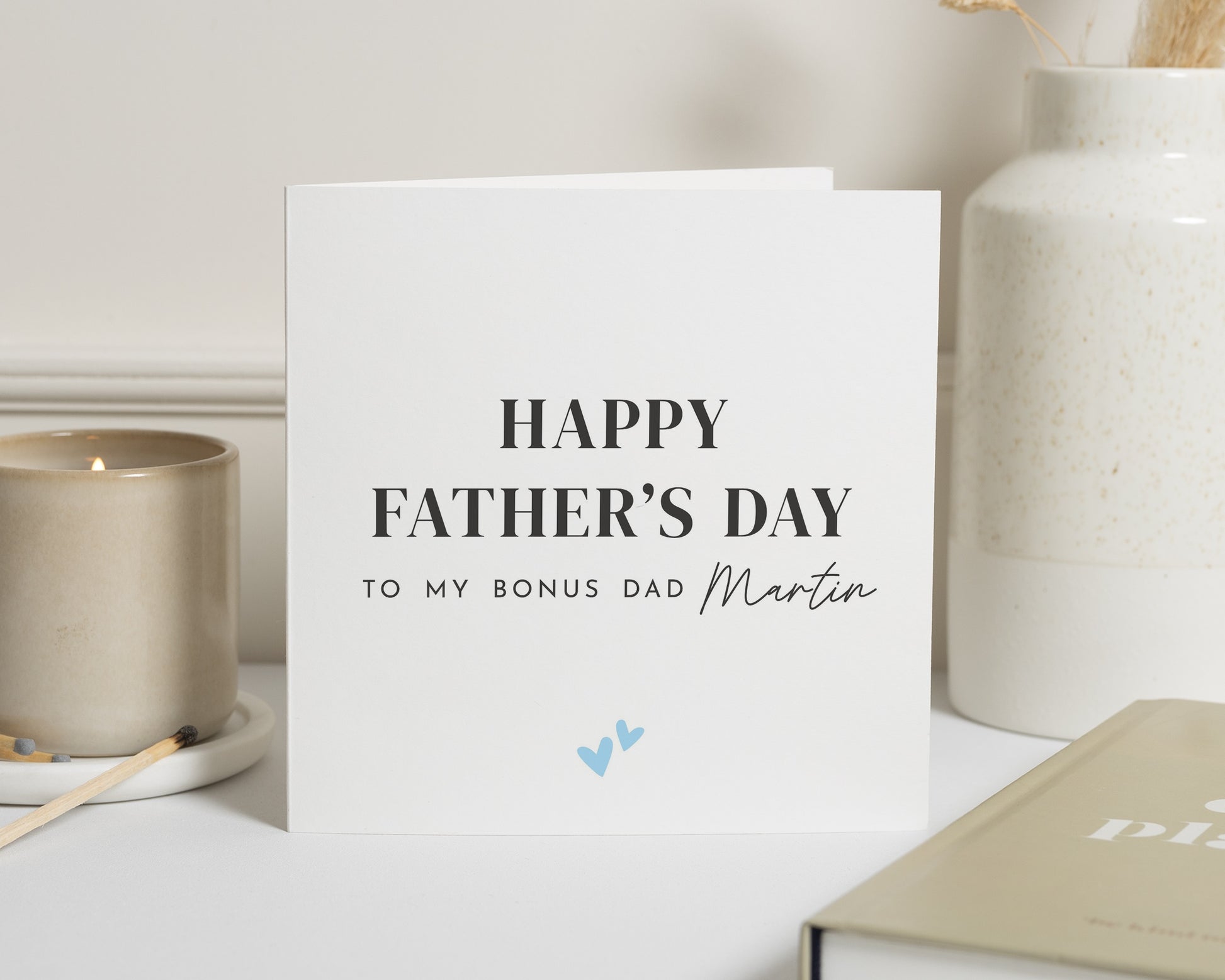 Fathers Day Card for Bonus Dad, Personalised Fathers Day Card, Step Dad Fathers Day Card, Custom Fathers Day Card for Him