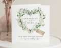 Wedding Card for Couple, Personalised Wedding Card, Wedding Day Card, Special Couple Card, Floral Heart Wedding Card