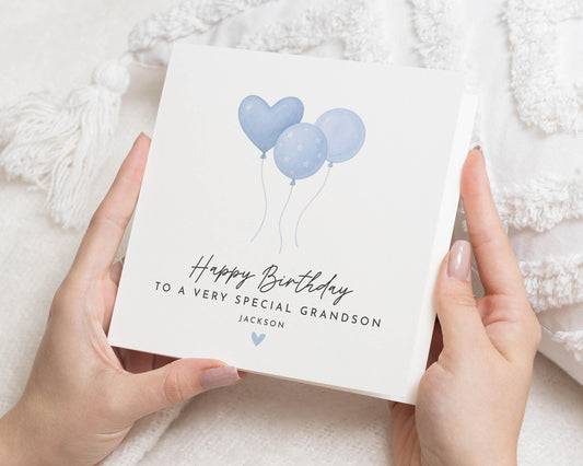 Birthday Card for Grandson, Grandson Birthday Card, Special Grandson Birthday Card, Personalised Birthday Card for Boy