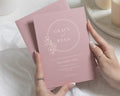Rose Pink Wedding Invitations, Floral Wedding Invites, Romantic Botanical Wedding Stationery, Personalised Wedding Invites