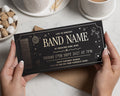 Concert Ticket Gift Voucher, Personalised Gig Ticket, Birthday Gift Voucher, Live Music Gift Experience, Custom Band Ticket