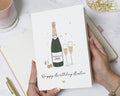 21st Birthday Card, Birthday Card for Best Friend, Personalised 21st Birthday Card for Her, Champagne Birthday Card, Bestie Card