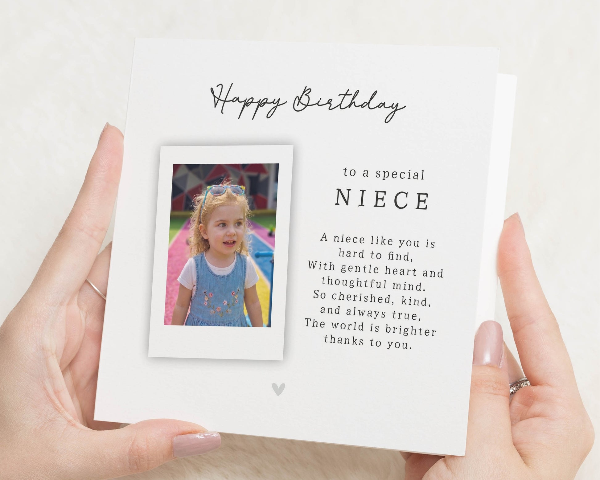 Birthday Card for Niece, Niece Birthday Card, Personalised Photo Birthday Card, Poem Birthday Card for Her, Birthday Card for Girl
