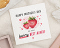 Mother's Day Card for Auntie, Mother's Day Card for Aunt, Cute Strawberry Pun Card, Berry Best Auntie Card, Funny Mother's Day Card