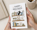 New Home Card, New Home Cards, Congratulations New Home Card, First Home Card, Moving House Card, Housewarming Card, Cute Cat Card