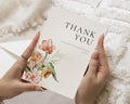Personalised Wedding Thank You Cards, Floral Wedding Thank You Cards, Folded Wedding Thank You Cards, Thank You Card for Wedding