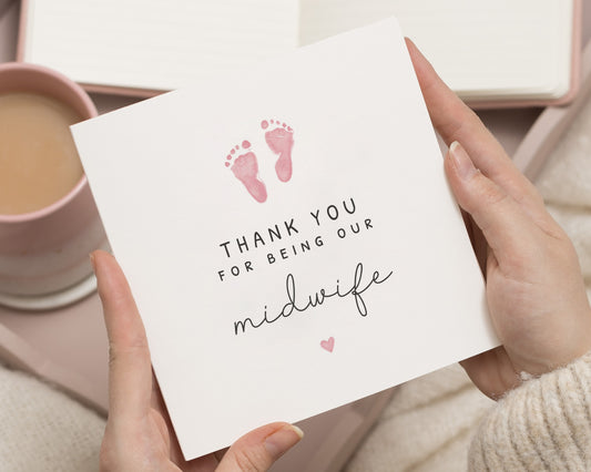 Thank You Card for Midwife, Midwife Thank You Card, New Baby Thank You Card, Thank You Card for Her, Midwife Card, Baby Thank You Card