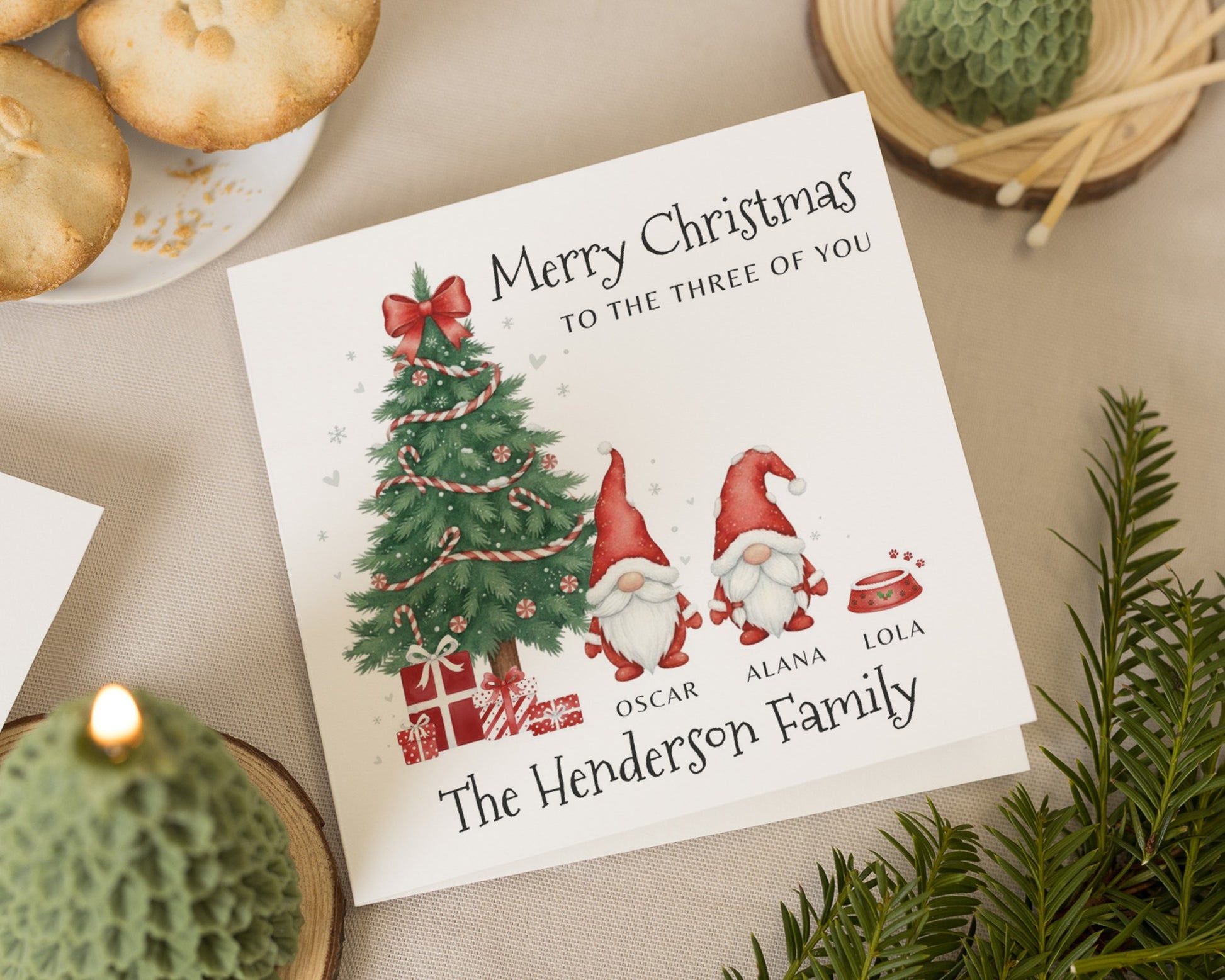 Personalised Christmas Card, Family Christmas Card, Christmas Card for Family, Gonk Christmas Card, Custom Christmas Card, Christmas Card