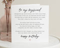 Birthday Card for Boyfriend, Boyfriend Birthday Card, Birthday Card for Him, Romantic Birthday Card, Poem Card for Boyfriend