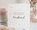 Birthday Card for Husband, Husband Birthday Card, Romantic Birthday Card for Him, Personalised Birthday Card, Cute Heart Birthday Card