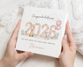 New Baby Card, Personalised Baby Card, 2026 Baby Congratulations Card, Animal Baby Card, Giraffe Elephant Card, Floral New Baby Card