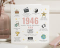1946 80th Birthday Card for Nan, 80th Birthday Card for Her, Personalised 80th Birthday Card, Milestone Birthday Card for Grandma