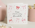 Galentines Day Card, Personalised Galentines Card, Galentines Card for Friend, Galentines Day Card for Her, Cute Bow Heart Card