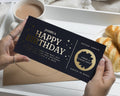 Personalised Birthday Gift Voucher, Scratch To Reveal, Birthday Surprise, Custom Gold Foil Voucher, Gift For Him Or Her