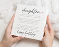 Birthday Card for Daughter, Daughter Birthday Card, Birthday Card for Her, Poem Birthday Card, Sentimental Birthday Card