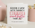 Good Luck Card for Colleague, Work Bestie Leaving Card, Funny Good Luck Card, Goodbye Card for Friend, New Job Card for Her