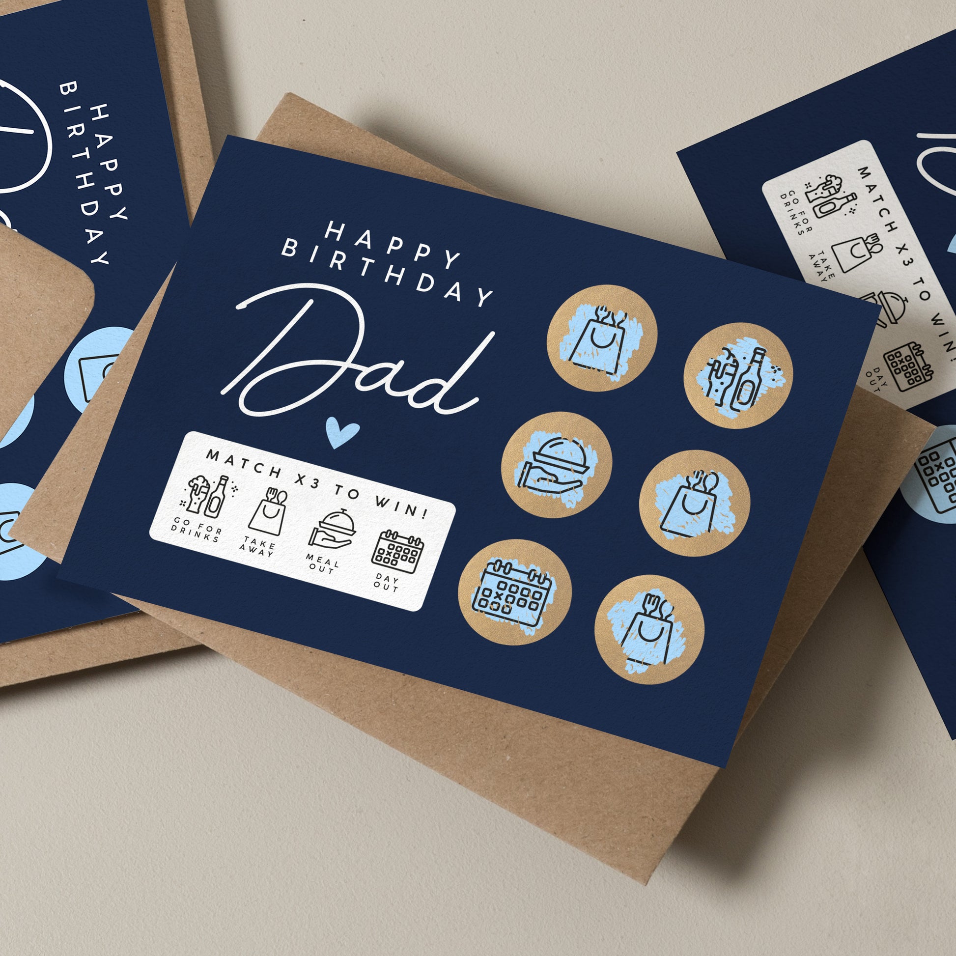 Birthday Scratch Card For Dad, Dad Birthday Gift Card, Scratch To Win Card, Gift for Dad Birthday, Scratch Card For Dad, Unique Gift For Him