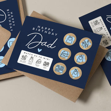 Birthday Scratch Card For Dad, Dad Birthday Gift Card, Scratch To Win Card, Gift for Dad Birthday, Scratch Card For Dad, Unique Gift For Him