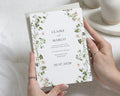 Wildflower Wedding Invitations, Botanical Greenery Wedding Invite, Floral Garden Wedding Stationery, Personalised Invitation Suite