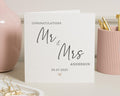 Wedding Card, Personalised Mr and Mrs Card, Congratulations Card, Wedding Card for Couple, Custom Wedding Card, Mr and Mrs Card