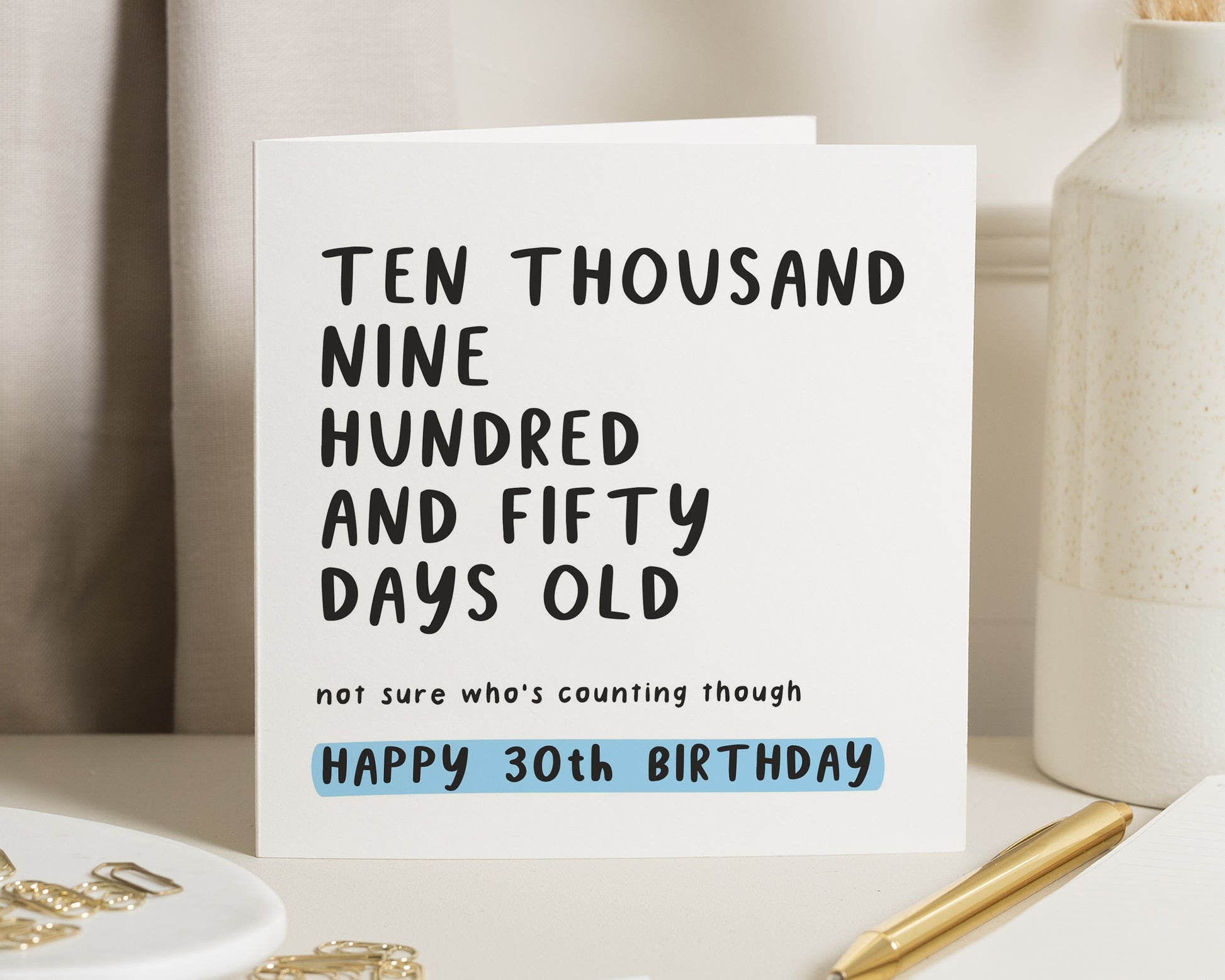 30th Birthday Card, Funny Birthday Card for Him or Her, Milestone Birthday Card, Happy 30th Birthday Card, Personalised Birthday Card