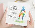 Birthday Card for Best Friend, Personalised Football Birthday Card, Birthday Card for Him, Birthday Card for Boy, Custom Name Card