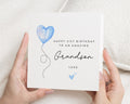 21st Birthday Card for Grandson, Personalised 21st Birthday Card, 21 Birthday Card for Him, Grandson Birthday Card, Blue Heart Card