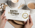 Personalised Birthday Scratch Card, Weekend Away Gift Voucher, Birthday Card for Her, Gold Foil, Scratch to Reveal