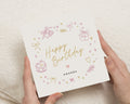 50th Birthday Card for Her, Personalised Birthday Card, Custom Birthday Card, Cute Birthday Cards, Pink Birthday Card for Women