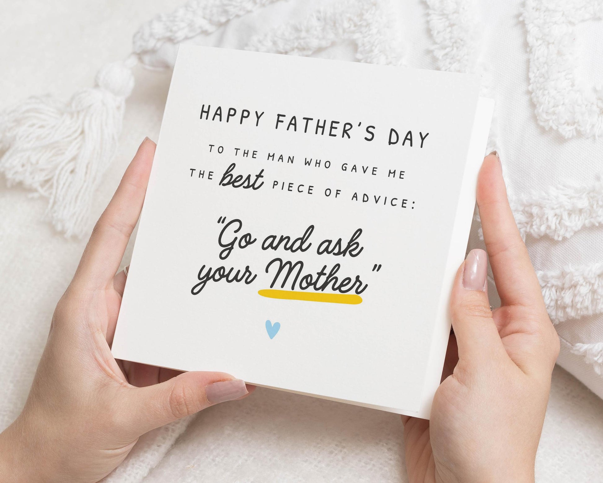 Fathers Day Card, Funny Fathers Day Card, Fathers Day Card from Son or Daughter, Dad Card, Go Ask Your Mother Card, Card for Him