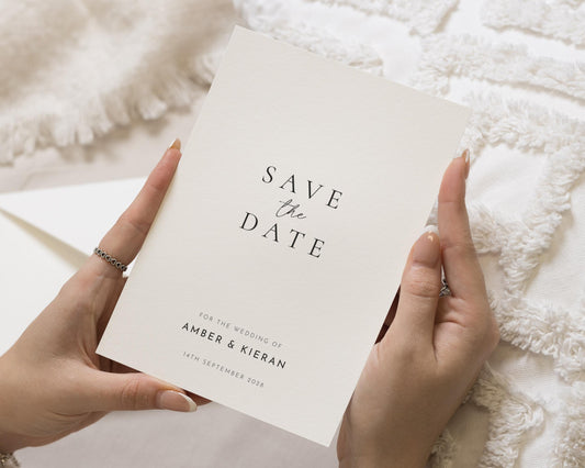 Personalised Save the Date Card, Wedding Save the Date Card, Minimal Save the Date, Custom Save the Date Card, Simple Save the Date