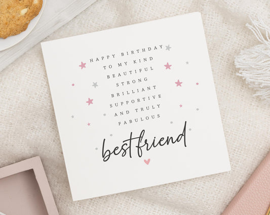 Birthday Card for Best Friend, Best Friend Birthday Card, Birthday Card for Her, Cute Birthday Card, Personalised Friend Card