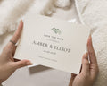 Personalised Save the Date Card, Wedding Save the Date Card, Minimal Save the Date, Custom Save the Date, Greenery Save the Date Card