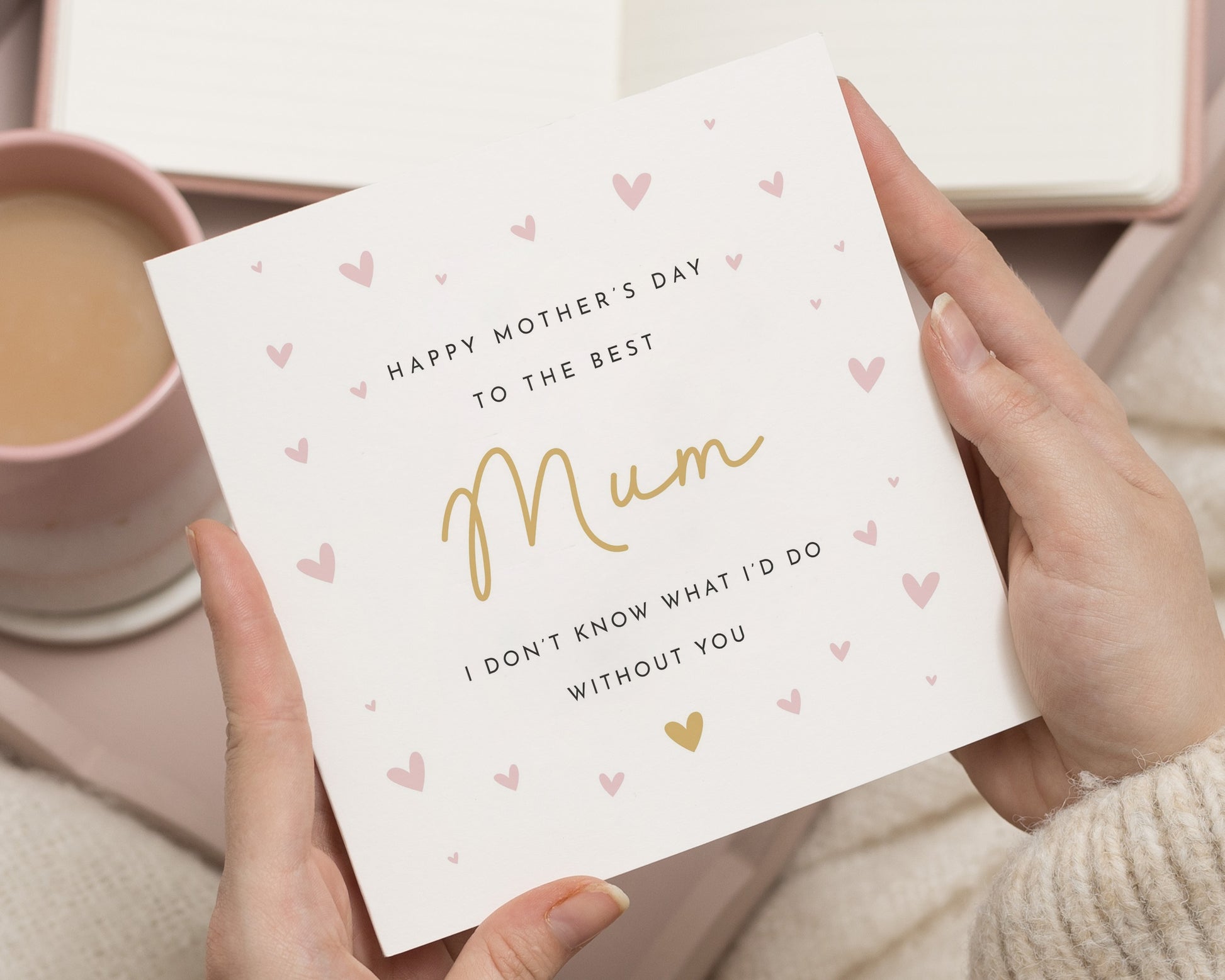 Mothers Day Card, Mothers Day Card for Mum, Mum Mothers Day Card, Mothers Day Card from Daughter, Cute Mothers Day Card, Heart Card