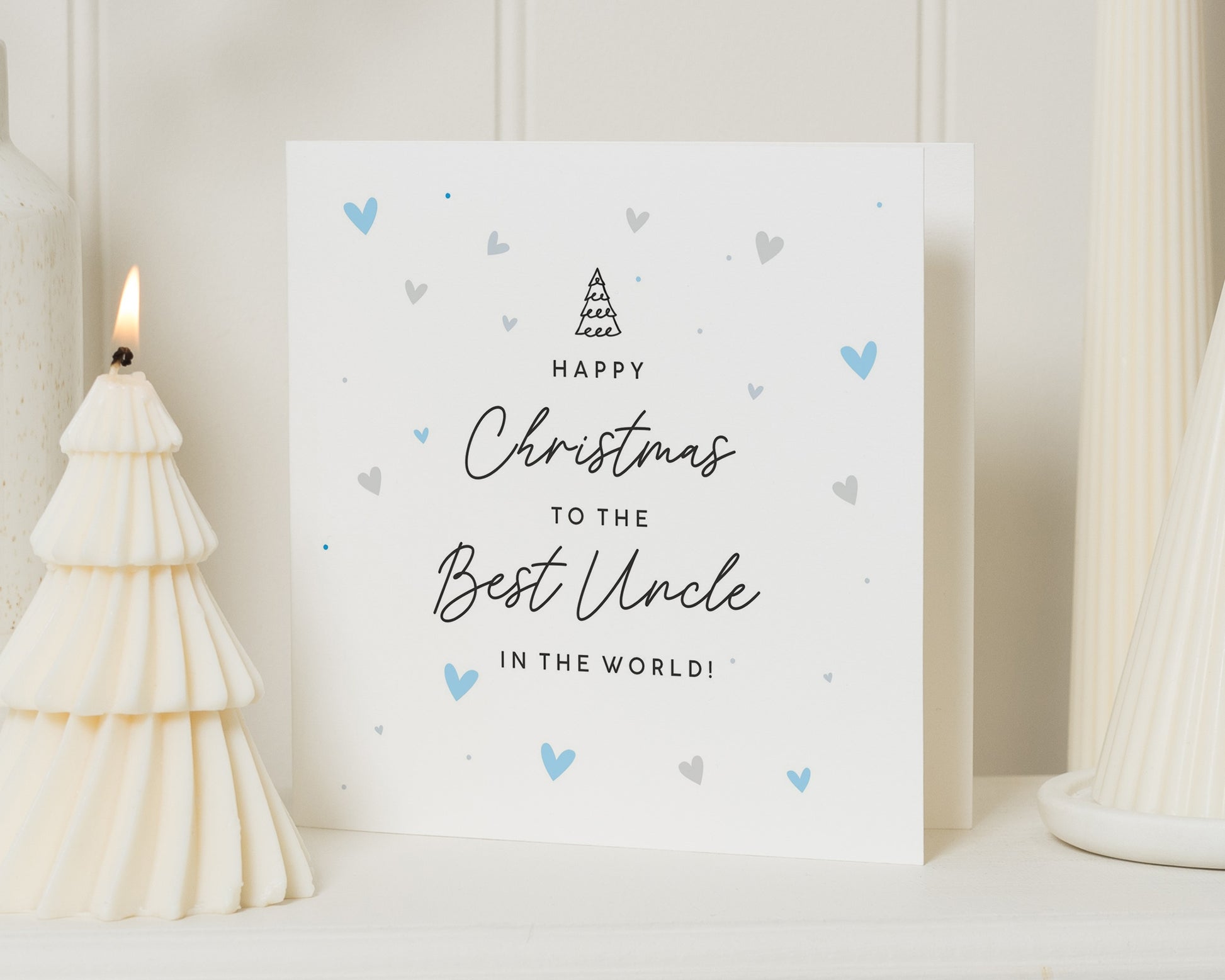 Christmas Card for Uncle, Best Uncle Christmas Card, Christmas Card for Him, Personalised Christmas Card, Happy Christmas Card
