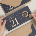 21st Birthday Gift Voucher, 21st Birthday Card, Gold Foil Scratch Card Gift Voucher, Scratch Card, Birthday Surprise Voucher, Gift Ticket