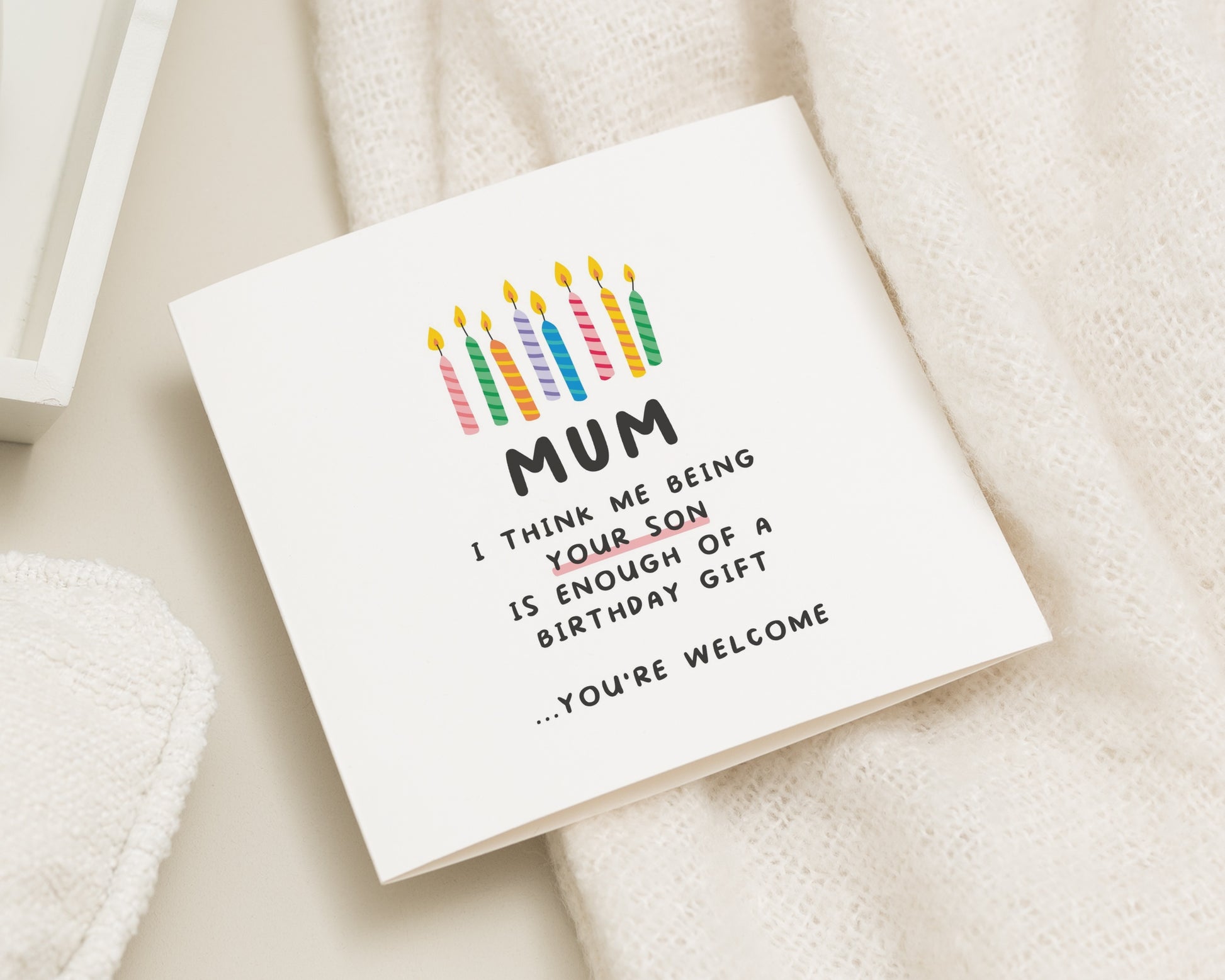 Birthday Card for Mum, Funny Mum Birthday Card from Son, Mum Birthday Card, Birthday Card for Her, Funny Birthday Card for Mother