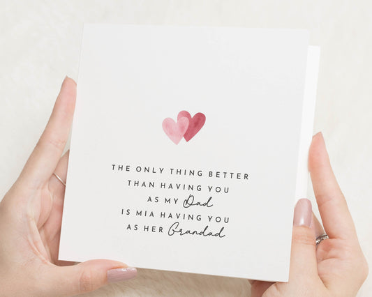 Fathers Day Card for Dad, Personalised Dad Card, Grandad Card from Grandchild, Fathers Day Card from Daughter, First Fathers Day Card