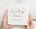 Pregnancy Card, Congratulations Card, Exciting Times Card, Personalised Pregnancy Card, Card for Friend, Boy or Girl Card