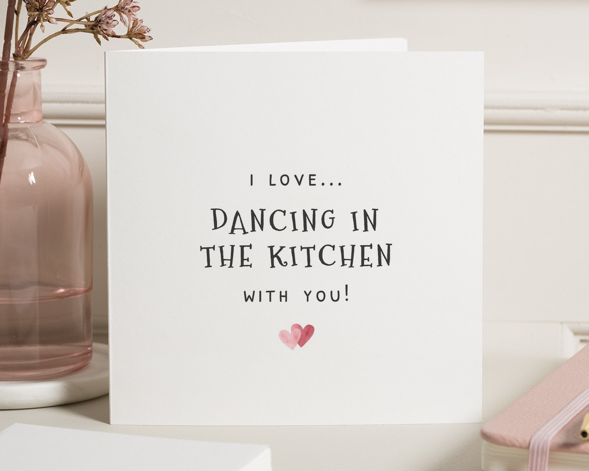 Romantic Card for Partner, I Love Dancing in the Kitchen with You, Anniversary Card, Valentines Day Card, Cute Card for Him or Her