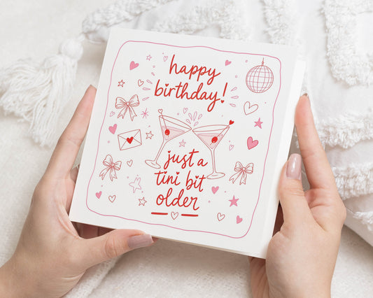 Birthday Card for Her, Cocktail Birthday Card, Funny Birthday Card, Friend Birthday Card, Cute Birthday Card, Birthday Card for Women