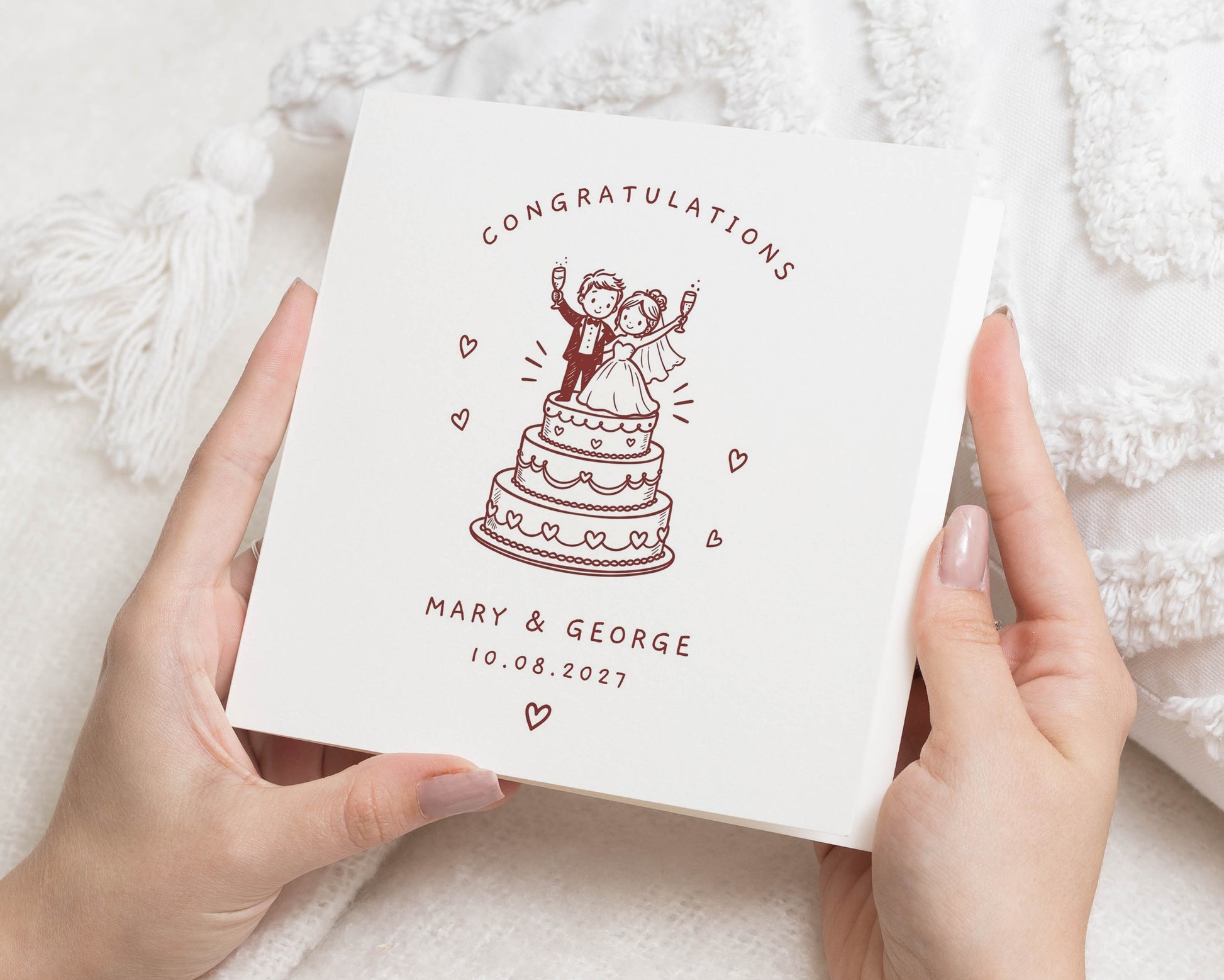 Personalised Wedding Card, Wedding Congratulations Card, Congratulations Wedding Card, Wedding Card for Couple, Bride and Groom Card