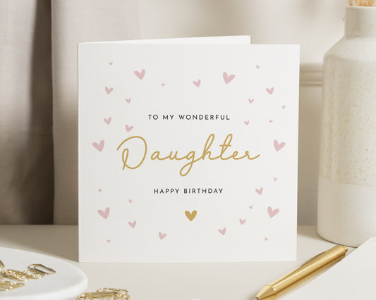 Birthday Card for Daughter, Daughter Birthday Card, Birthday Card for Girl, Birthday Card for Her, Simple Birthday Card, Cute Birthday Card