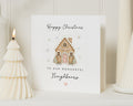 Christmas Card for Neighbours, Happy Christmas Card, Neighbour Christmas Card, Cute Christmas Card, Gingerbread House Card