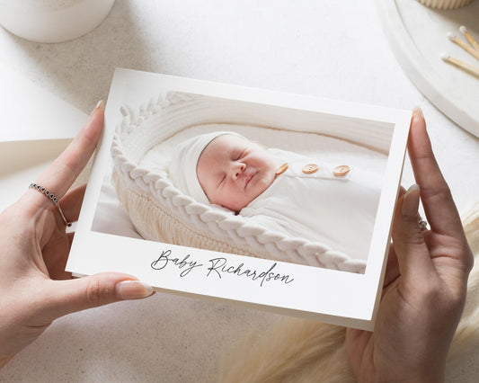 Baby Photo Thank You Cards, Custom New Baby Cards Thank You, Personalised Thank You Cards New Baby Girl, Baby boy Postcard Thankyou Card