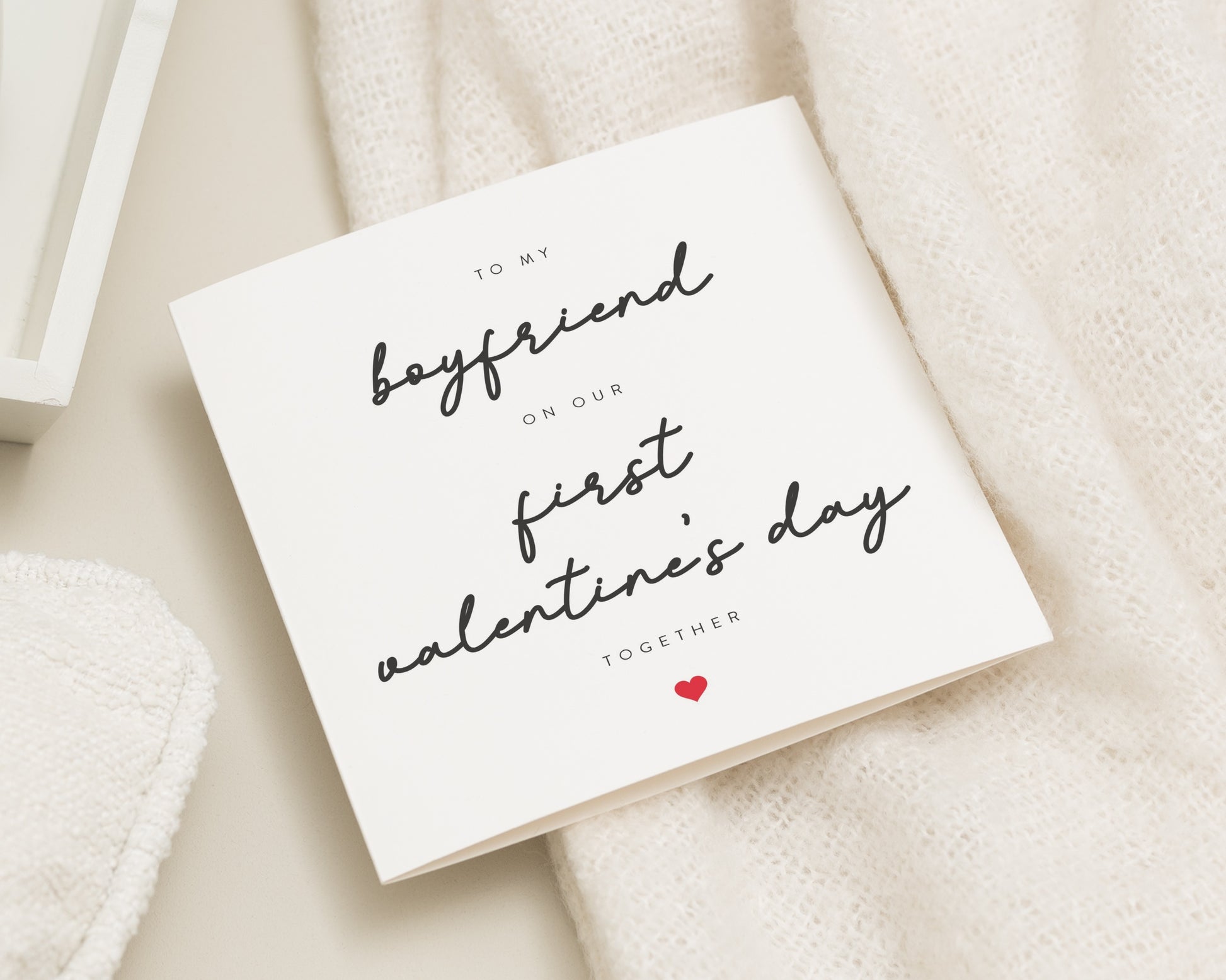 Valentines Day Card for Boyfriend, First Valentines Day Card, Romantic Card for Him, Personalised Valentines Card, Cute Valentines Card